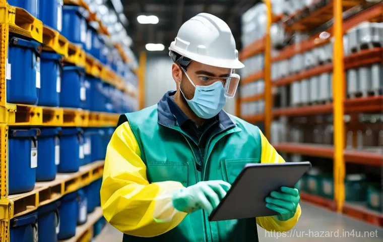 위험물관리사 시험 일정과 준비 플랜 작성법 - **Prompt 1: A Dedicated Hazardous Materials Professional at Work**
"A confident male professiona...