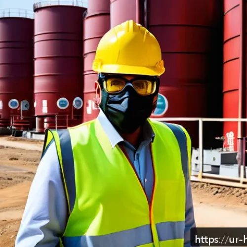 Home 30 위험물관리사 자격증의 국가별 활용 사례 - A professional hazardous materials expert in a modern industrial chemical plant in Pakistan, wearing...