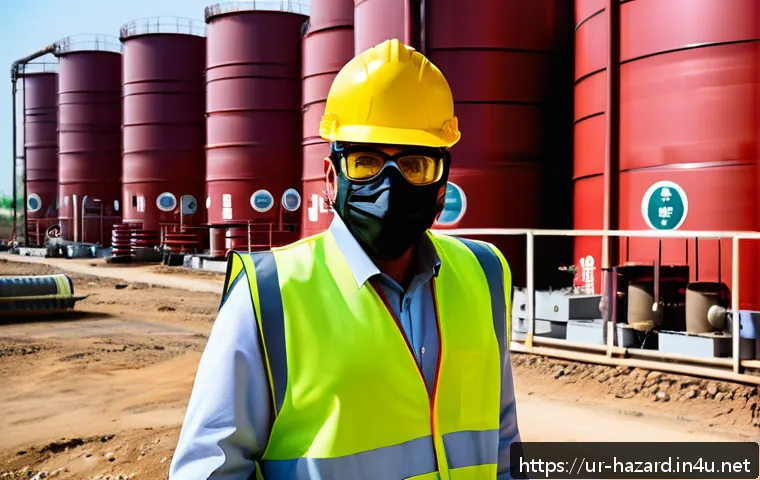 위험물관리사 자격증의 국가별 활용 사례 - A professional hazardous materials expert in a modern industrial chemical plant in Pakistan, wearing...